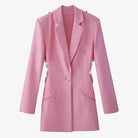 Women's cutout detail jewelled blazer in pink