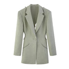 Women's Cutout Jewelled Detail Blazer In Green