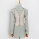 Women's jewelled cut out detail blazer in green