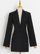 Women's detail cutout jewelled blazer in black